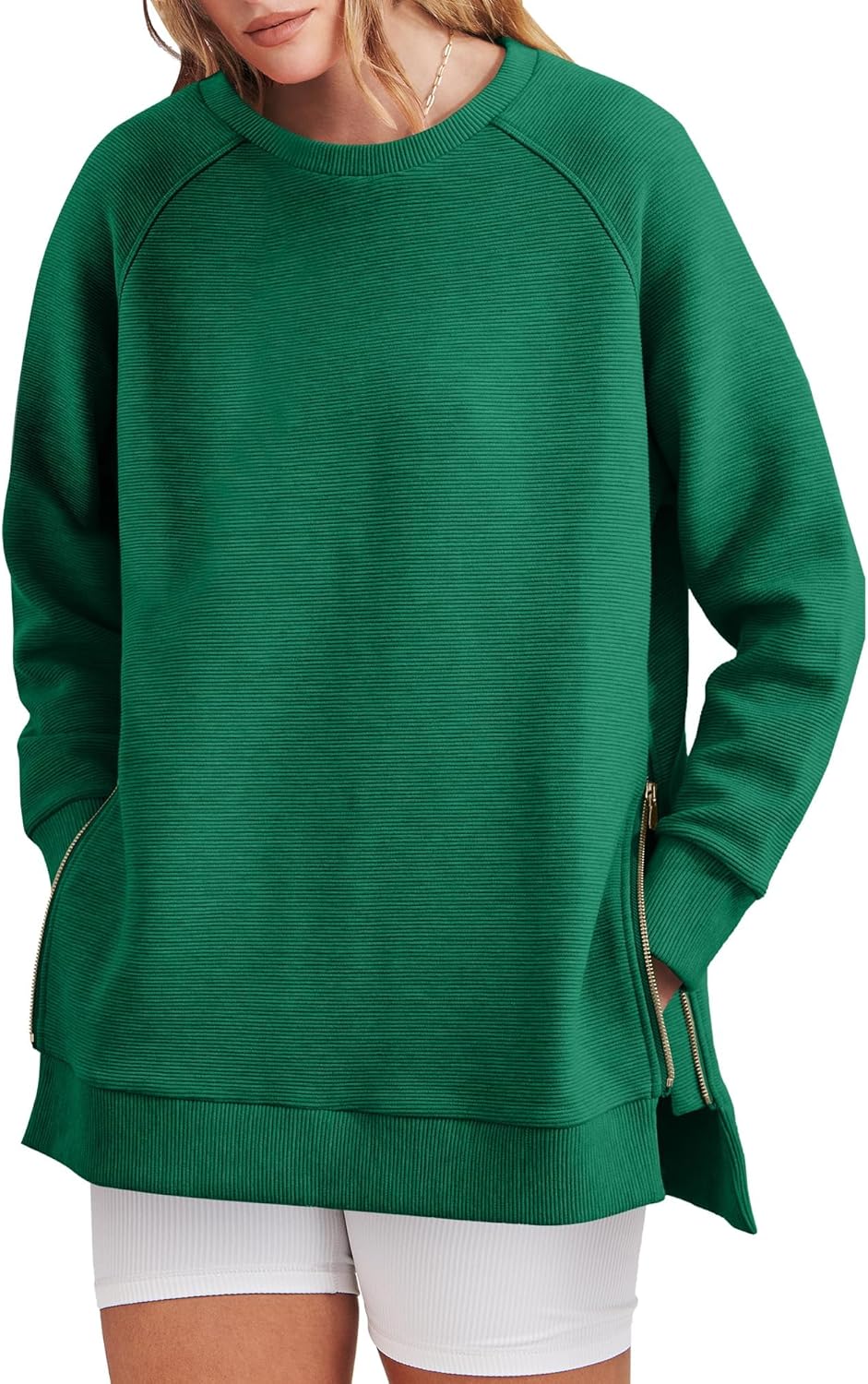 Women‘s Oversized Sweatshirt Crewneck Long Sleeve Tunic Pollover Shirts