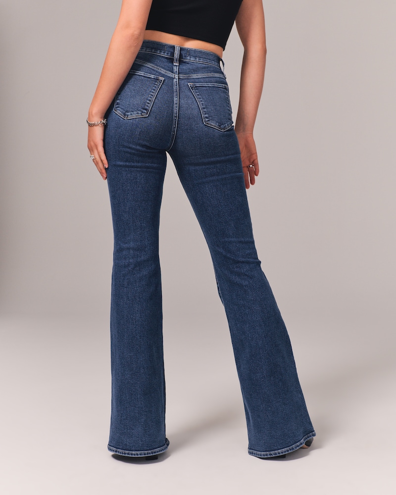 Women's Ultra High Rise Stretch Flare Jeans (Buy 2 Free Shipping)-Pink Laura