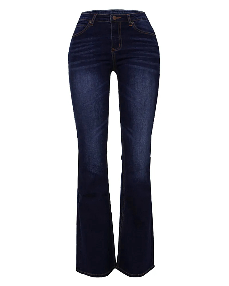 Trendy Pocket Pattern Retro Bootcut Pants-Pink Laura