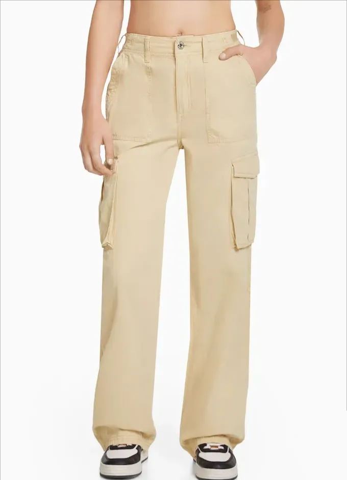 Adjustable Straight Fit Cargo Pants (Buy 2 Free Shipping)-Pink Laura