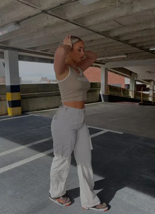 Adjustable Straight Fit Cargo Pants (Buy 2 Free Shipping)-Pink Laura