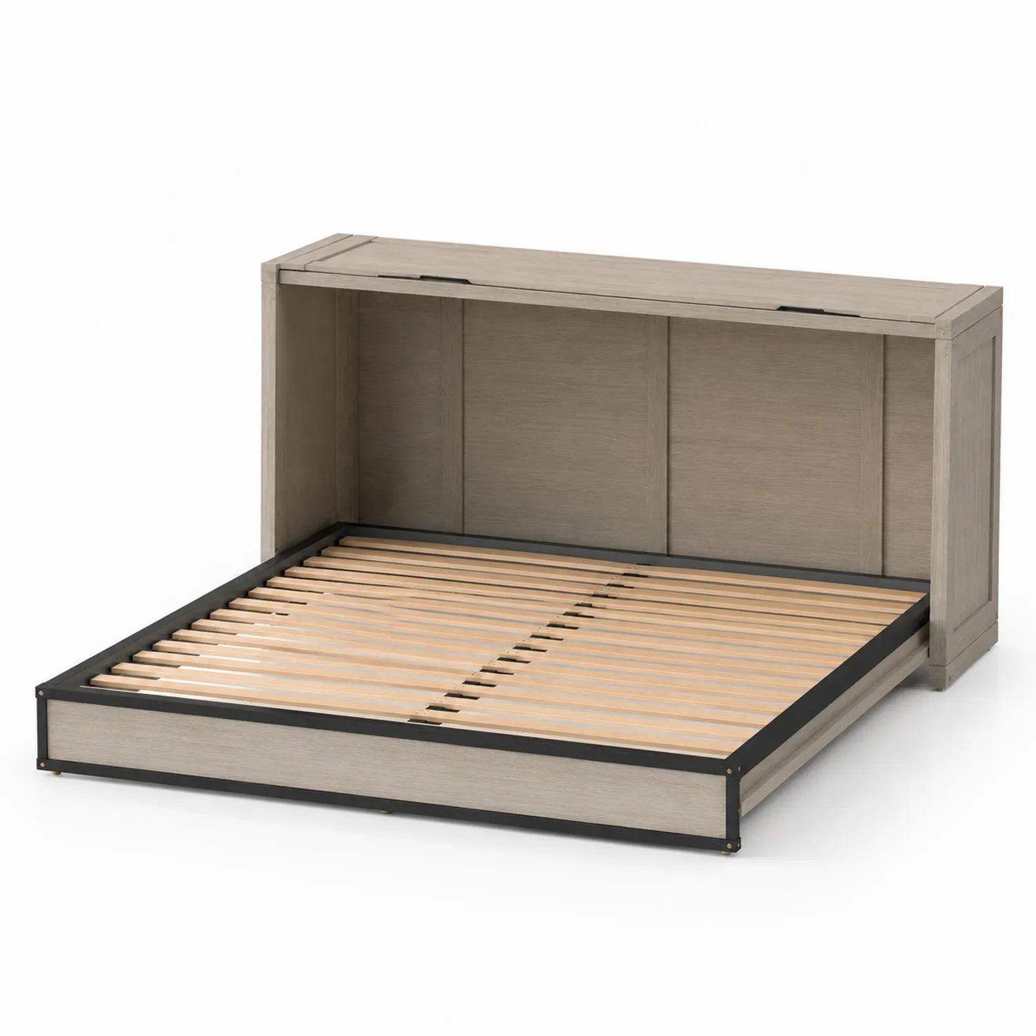 Cama abatible individual de madera y metal 200x90cm
