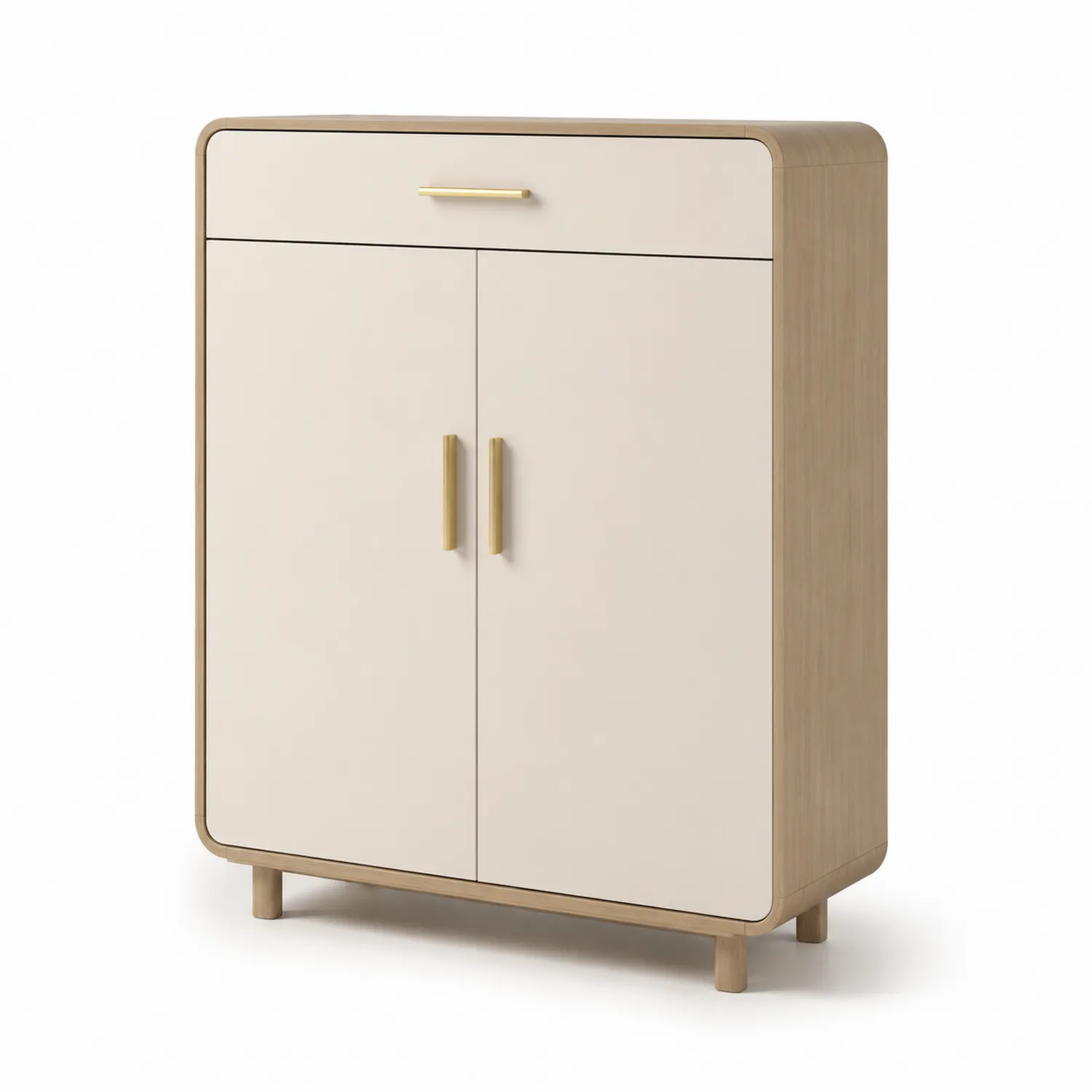 Cómoda de Madera y MDF con Tiradores de Metal, 80 x 100 x 35 cm