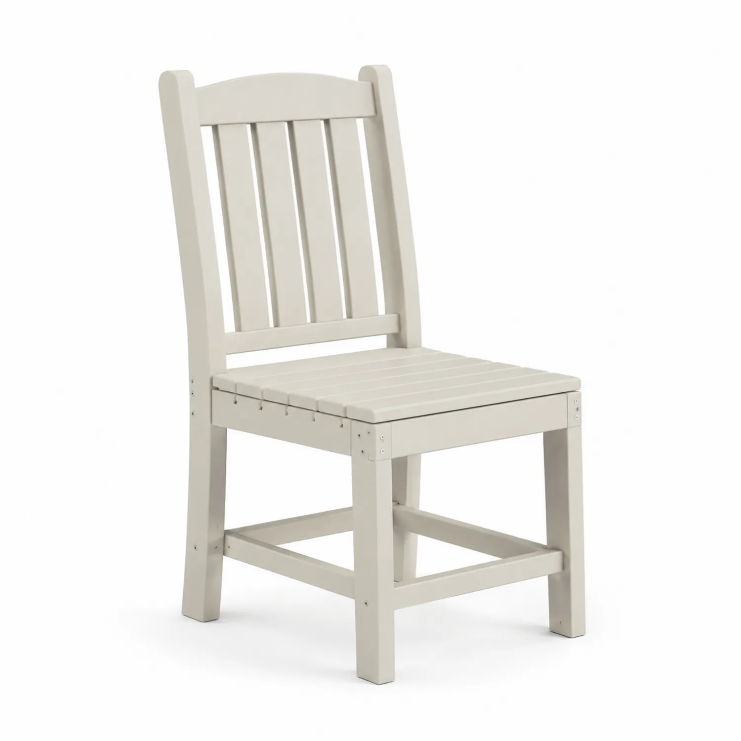 Silla de plástico reciclado color Beige 45x50x85 cm