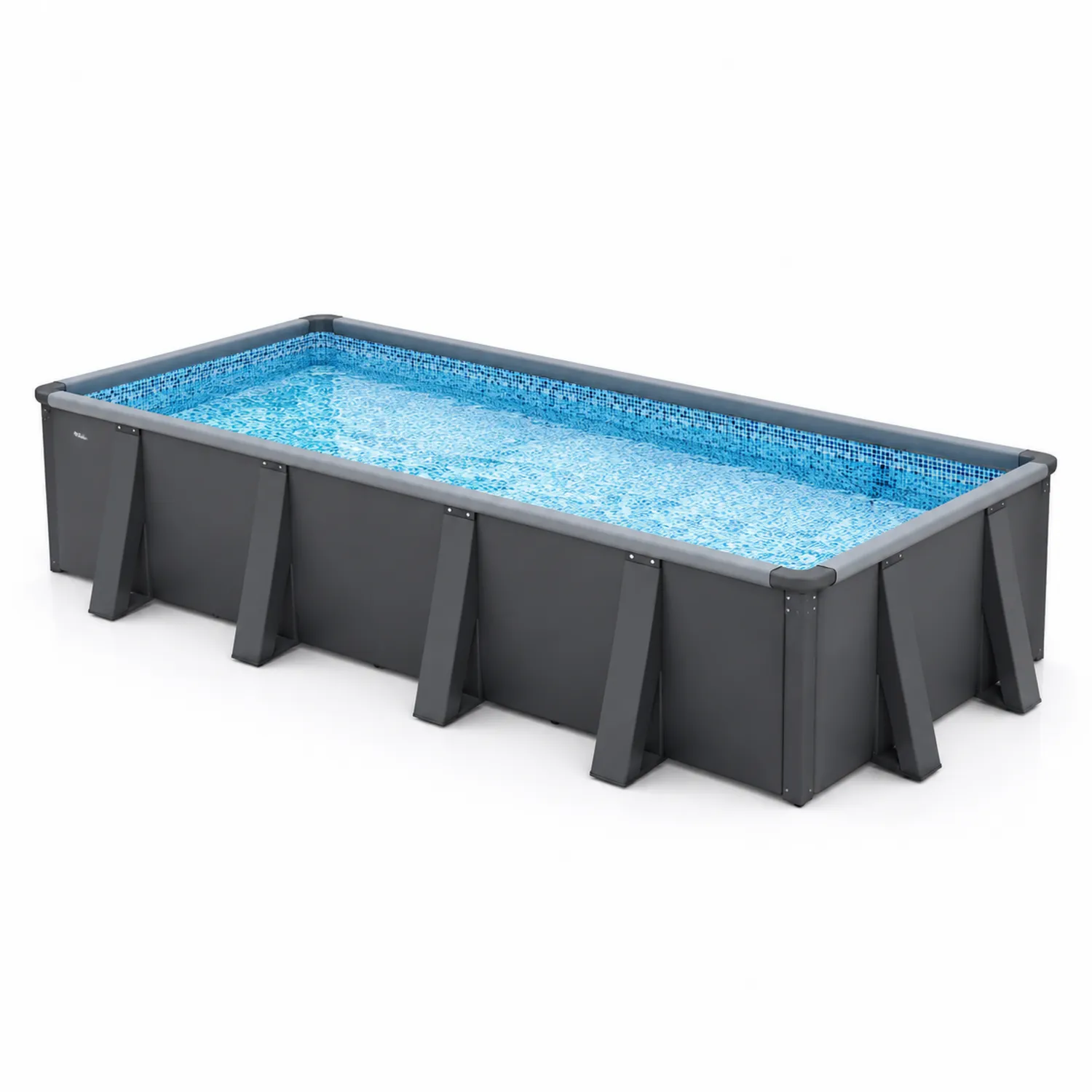 Piscina rectangular de acero galvanizado 400x200x100 cm