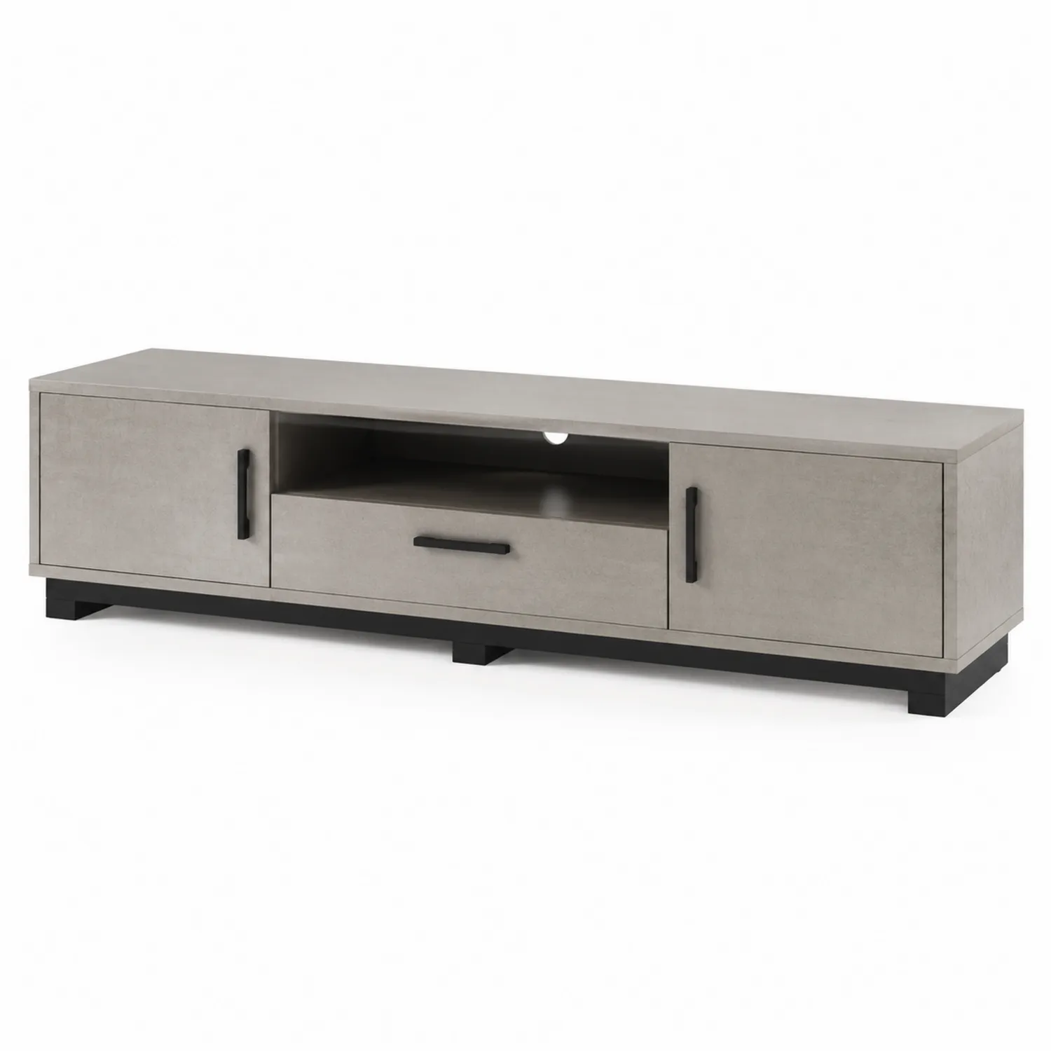 Mueble para TV de MDF con Puertas y Cajón 120x40x50 cm Gris