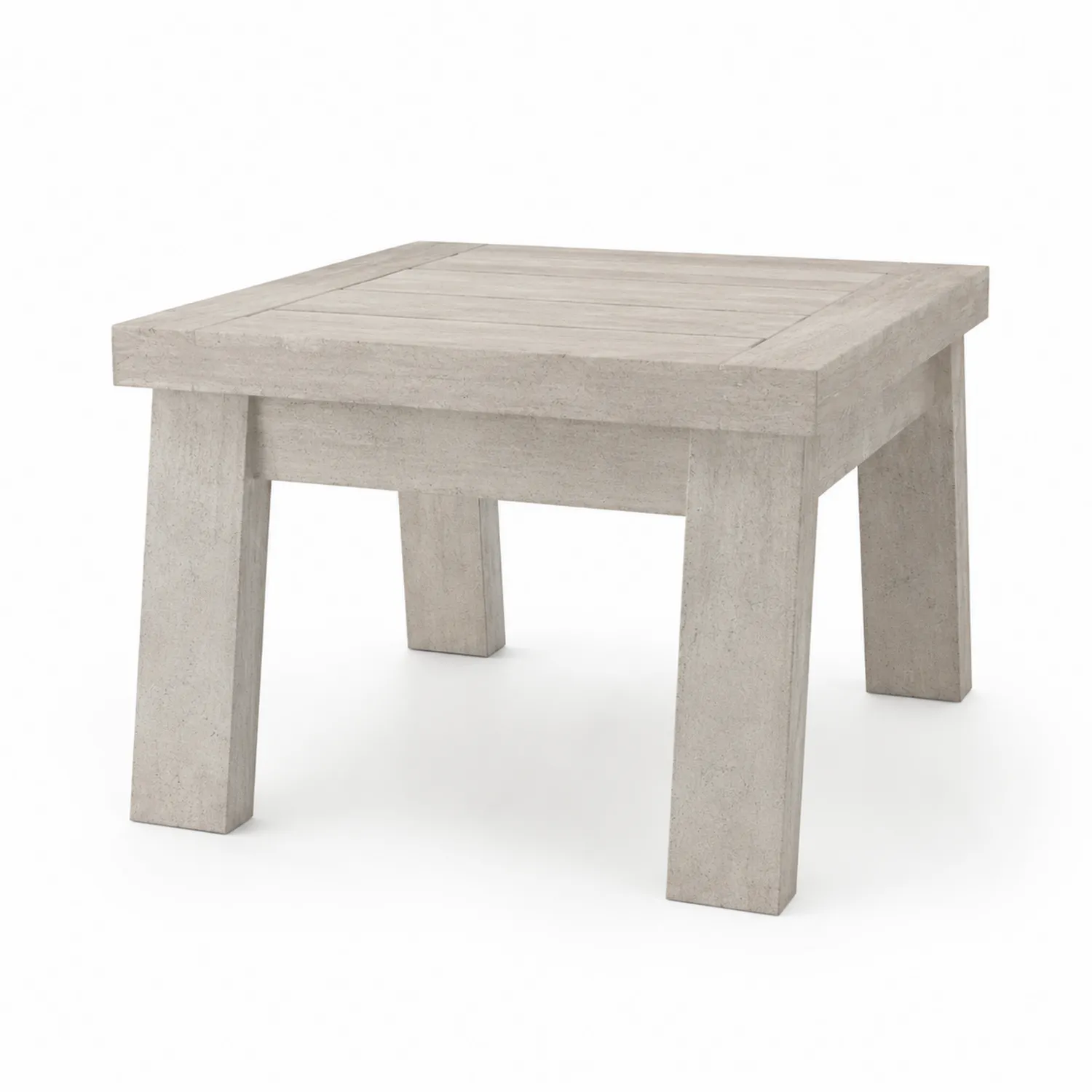Mesa de jardín cuadrada de concreto 70x70x45 cm Gris