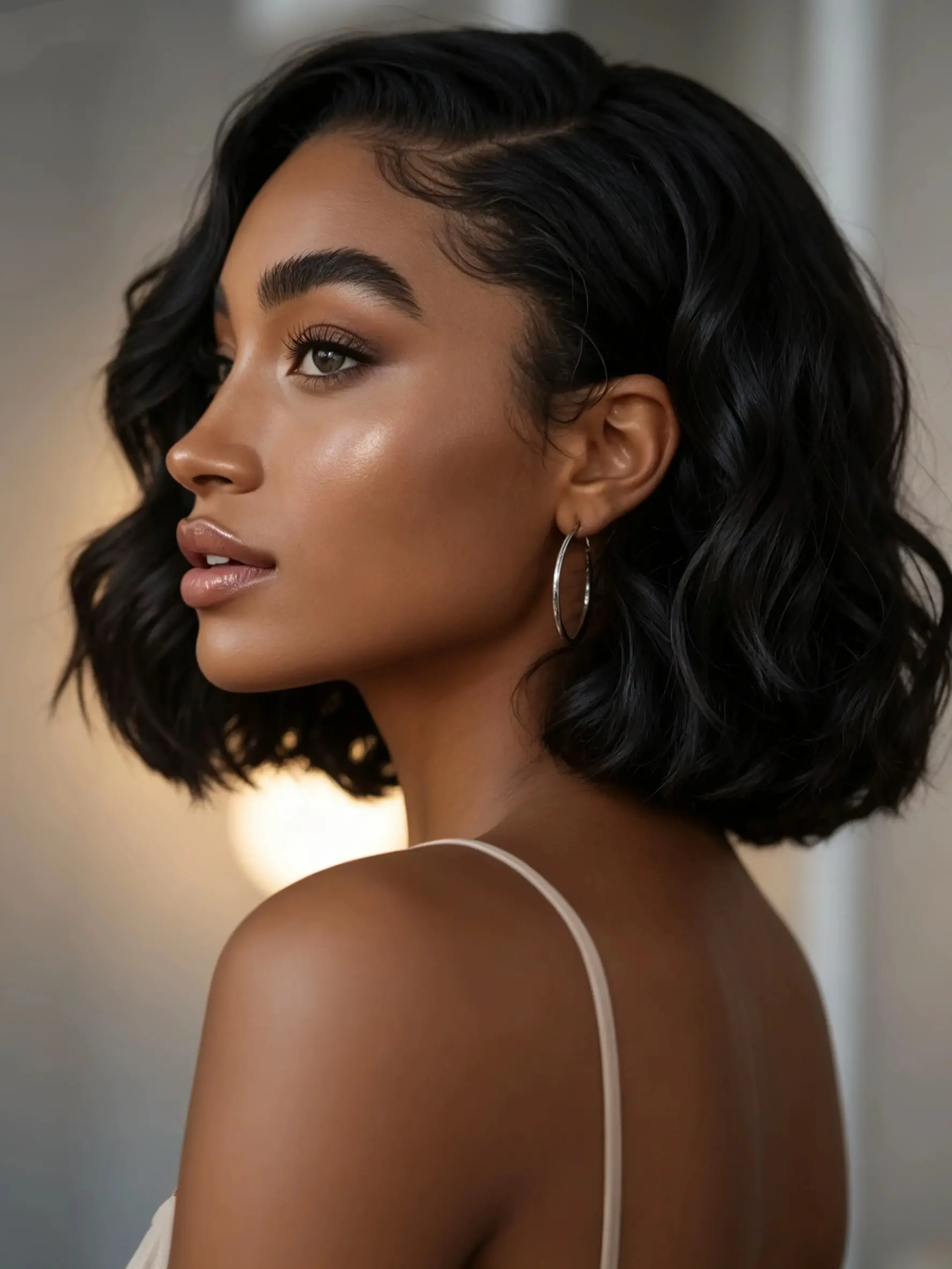 Ready to Wear Natural Hairline Body Wave Wig Shoulder Length Human Hair Wig