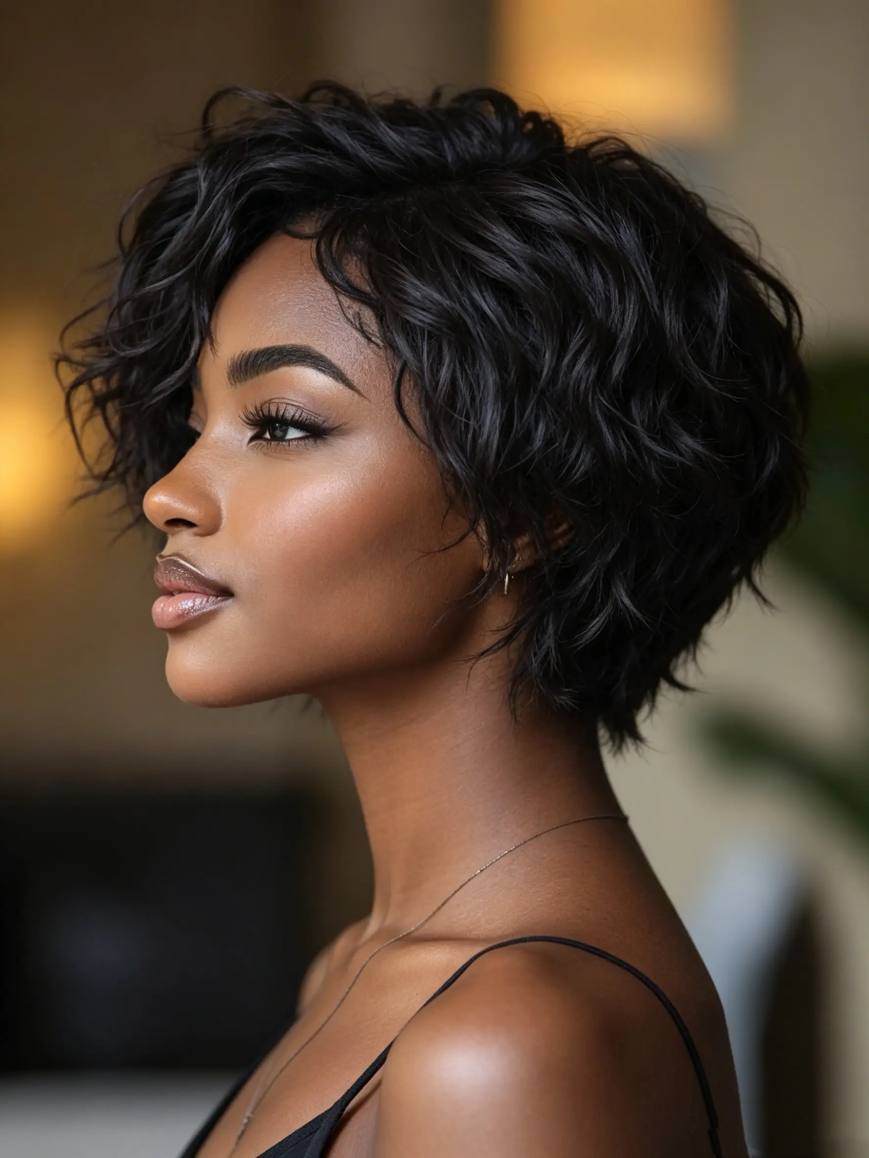 3 Seconds Wear Pixie Cut Wig Machine Made Short Curly Wig for Black Women