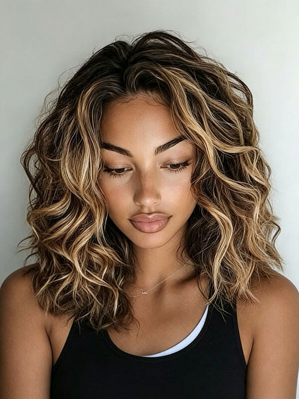 Balayage Brown Blonde Wave Wig | Wear and Go Highlight Human Hair Wig