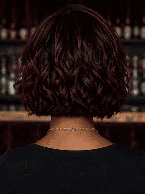 Burgundy Wine Highlight Wavy Bob Wig | 100% Human Hair Lace Front Wig