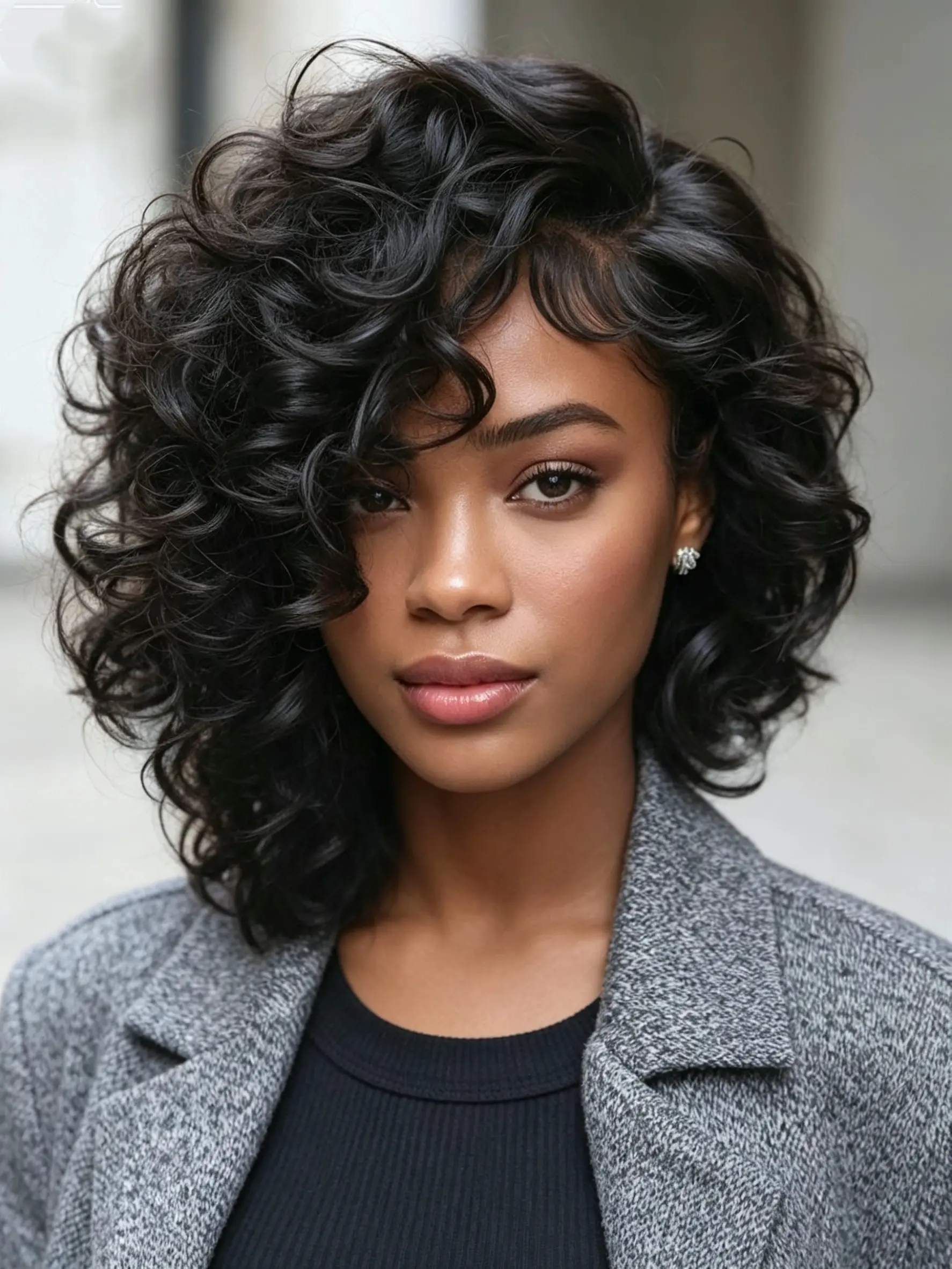 Glueless Curly Short Wave Easy to Wear Wig for Black Women