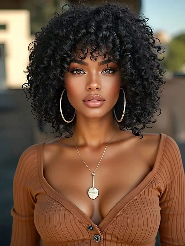 Glueless Deep Curly Short Wig | Wear and Go Human Hair Wig for Black Women