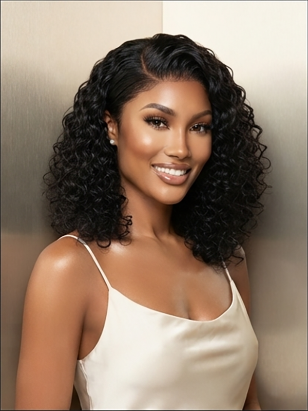 Glueless Lace Short Wig Natural Black Hair for Daily Wear