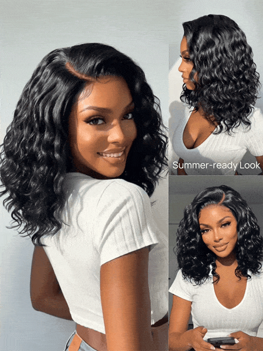 Glueless Lace Short Wig Natural Black Hair for Daily Wear