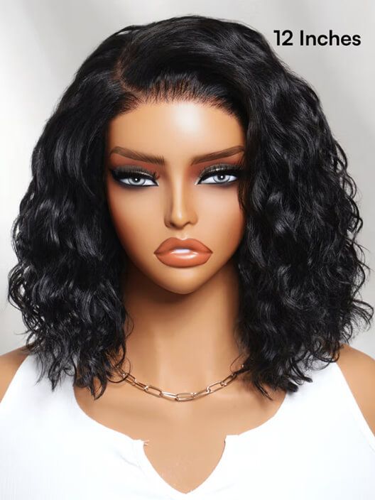 Glueless Lace Short Wig Natural Black Hair for Daily Wear