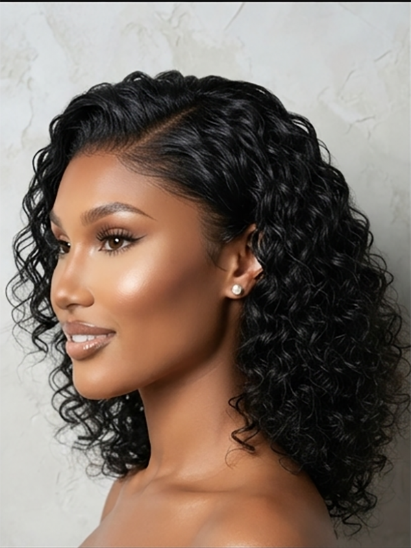 Glueless Lace Short Wig Natural Black Hair for Daily Wear