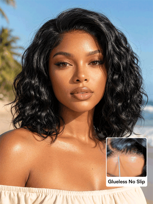 Glueless Lace Short Wig Natural Black Hair for Daily Wear