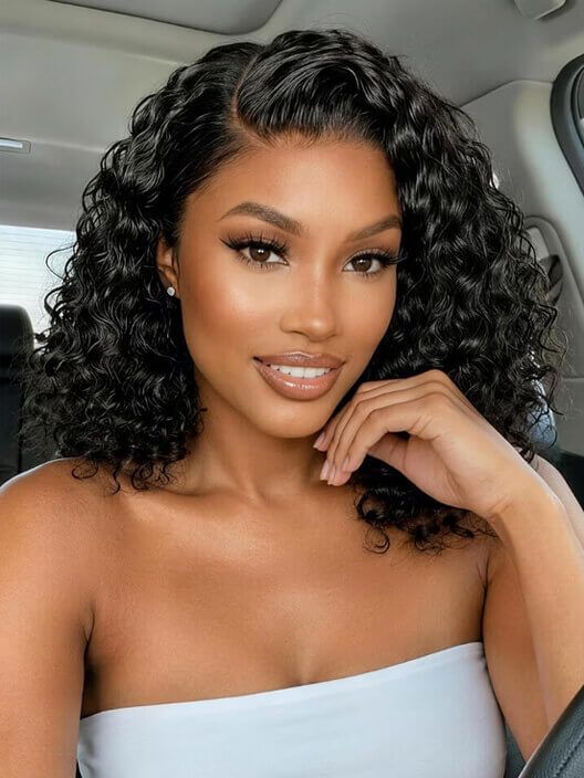 Glueless Lace Short Wig Natural Black Hair for Daily Wear