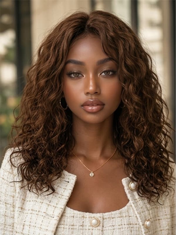 Glueless Pixie Cut Curly Wigs Drawstring Cap Human Hair