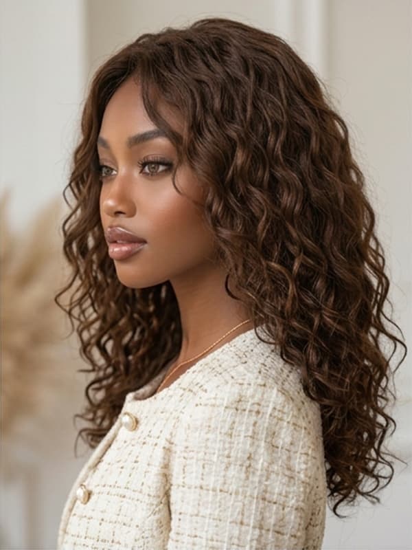 Glueless Pixie Cut Curly Wigs Drawstring Cap Human Hair