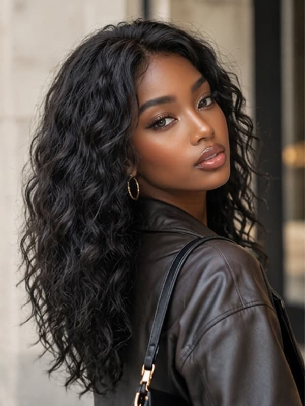 Glueless Pixie Cut Curly Wigs Drawstring Cap Human Hair