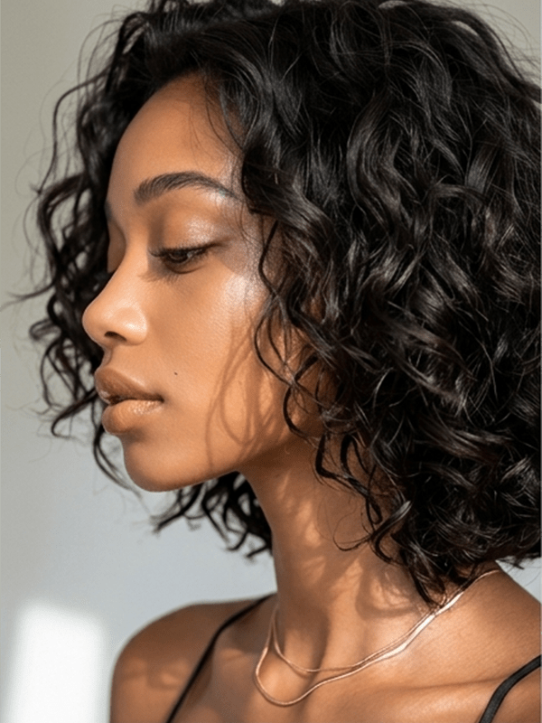 Glueless Short Curly Wigs Pre Plucked Beginner Friendly Short Wig for Black Women