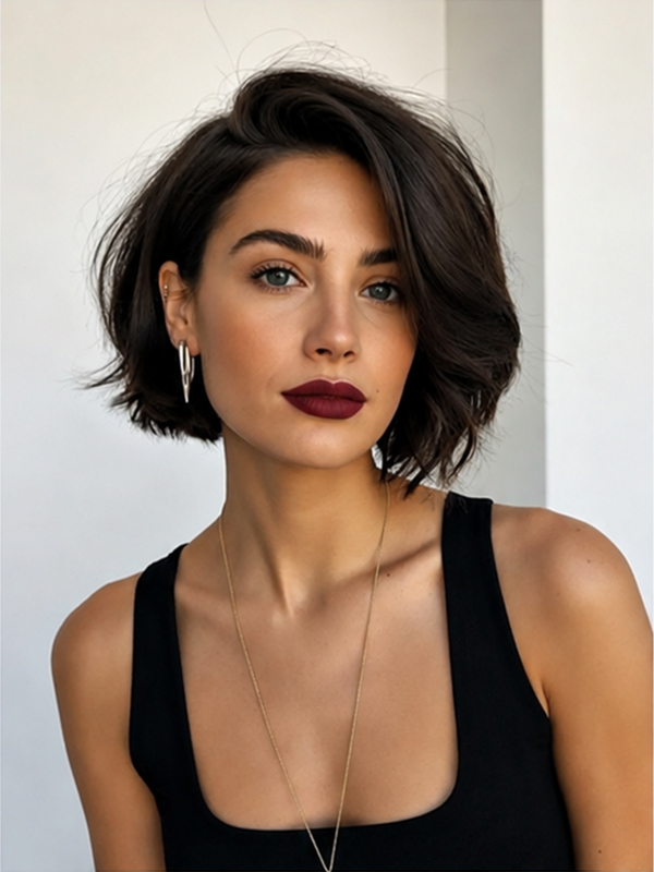 Glueless Short Wig Stylish Straight Short Human Hair Wig