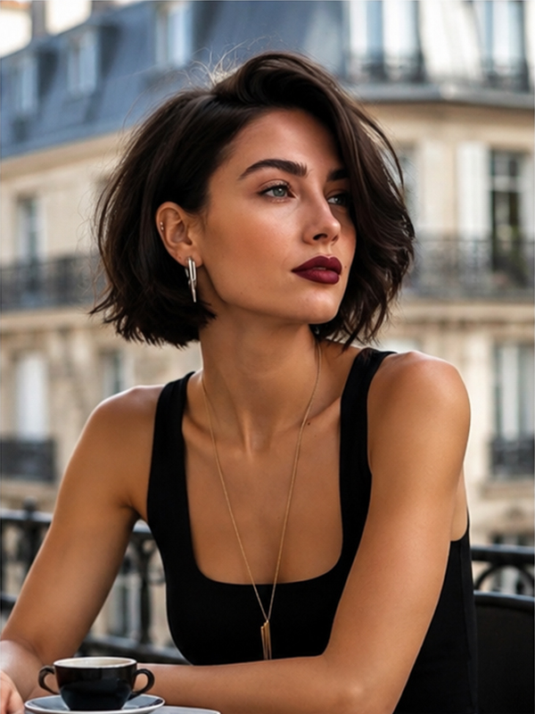Glueless Short Wig Stylish Straight Short Human Hair Wig