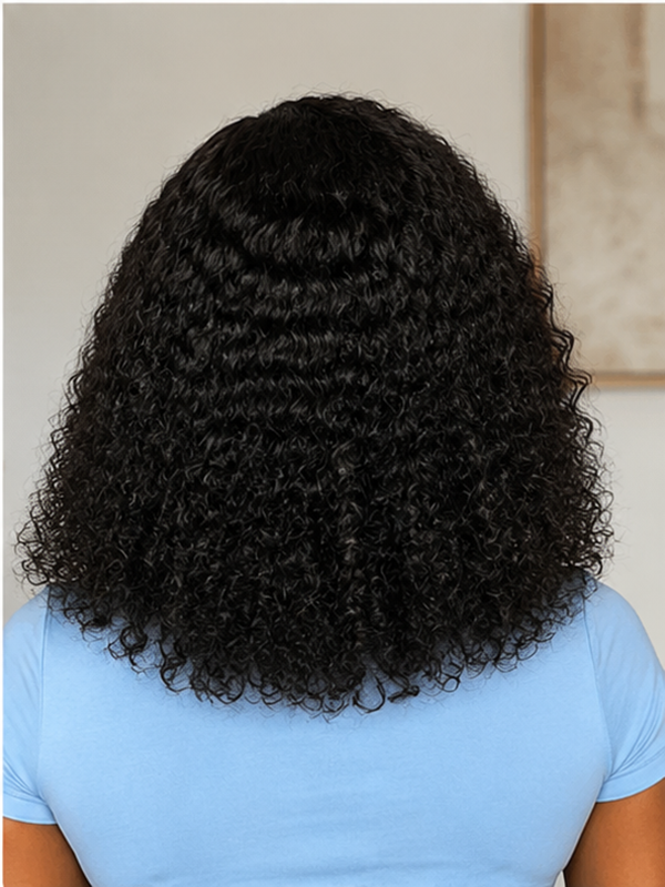 Glueless Side-Parted Curly Bob Wig Wear and Go Human Hair Wigs