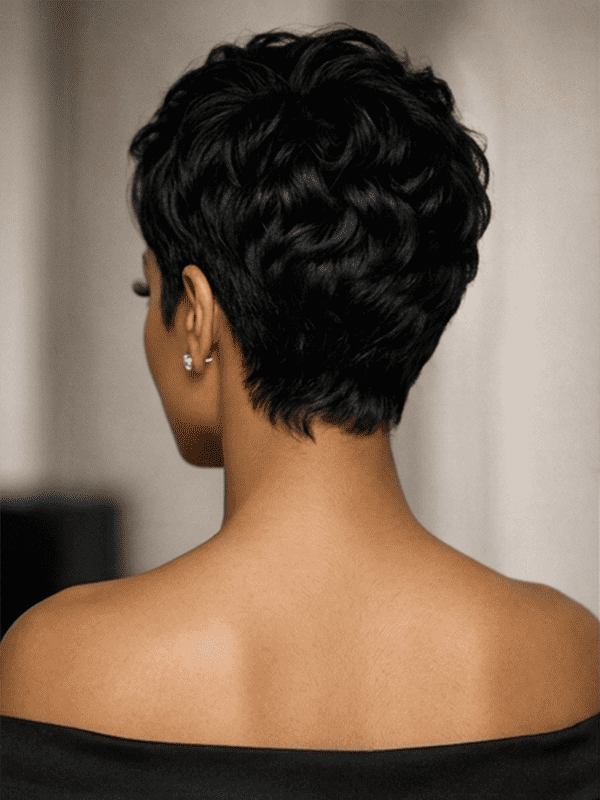 Glueless Wear and Go Pixie Cut Wig No Lace Machine Made 100% Human Hair Wigs