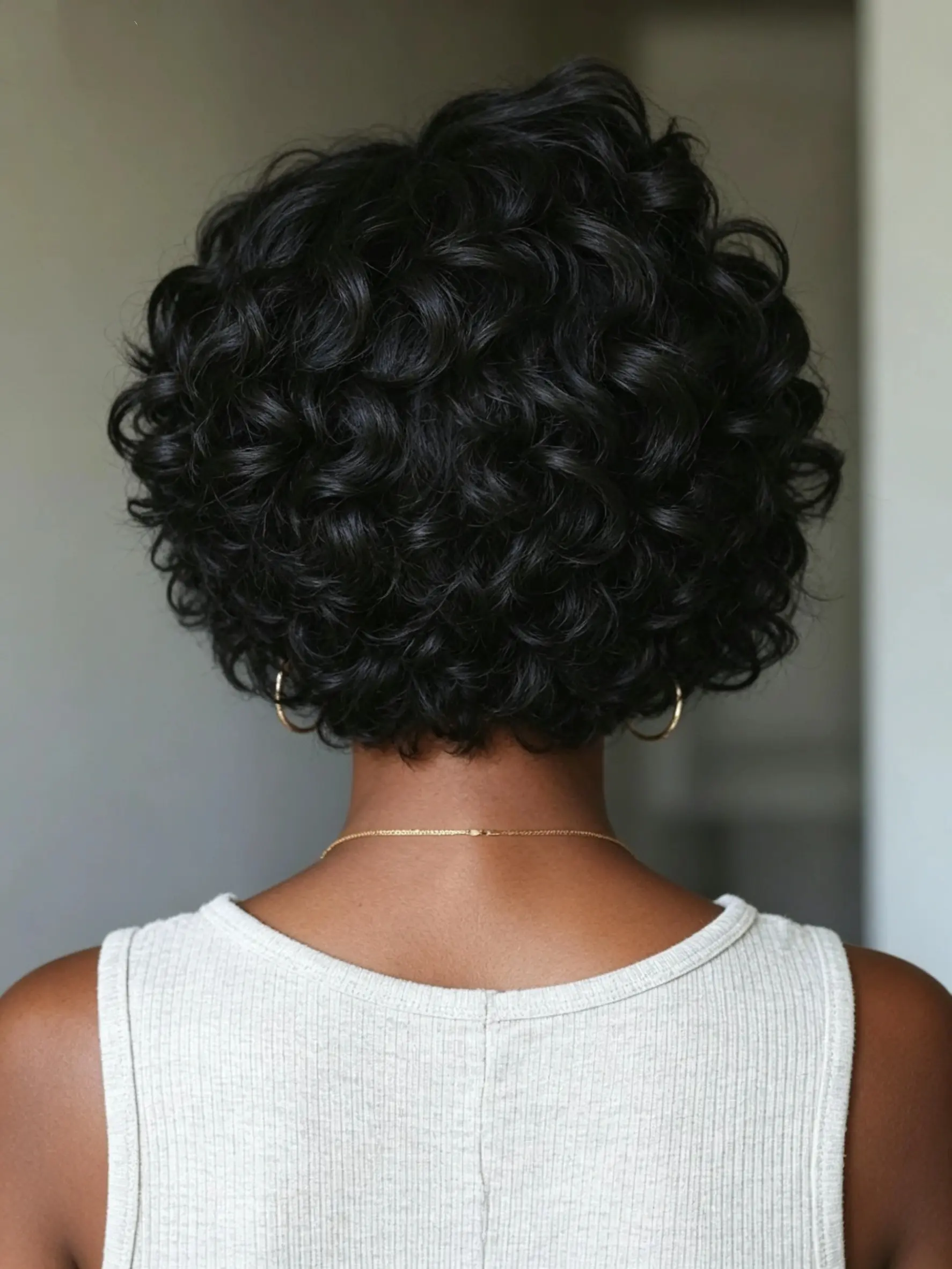 Pixie Cut Curly Bob Wig Machine Made Real Human Hair Wigs