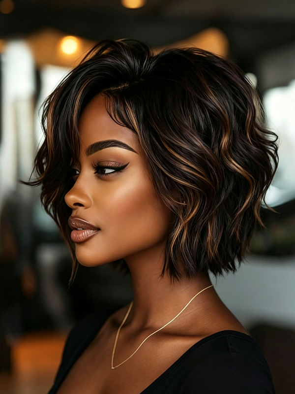 Pixie Cut Short Wave Wigs Glueless Wear and Go Wigs for Black Women