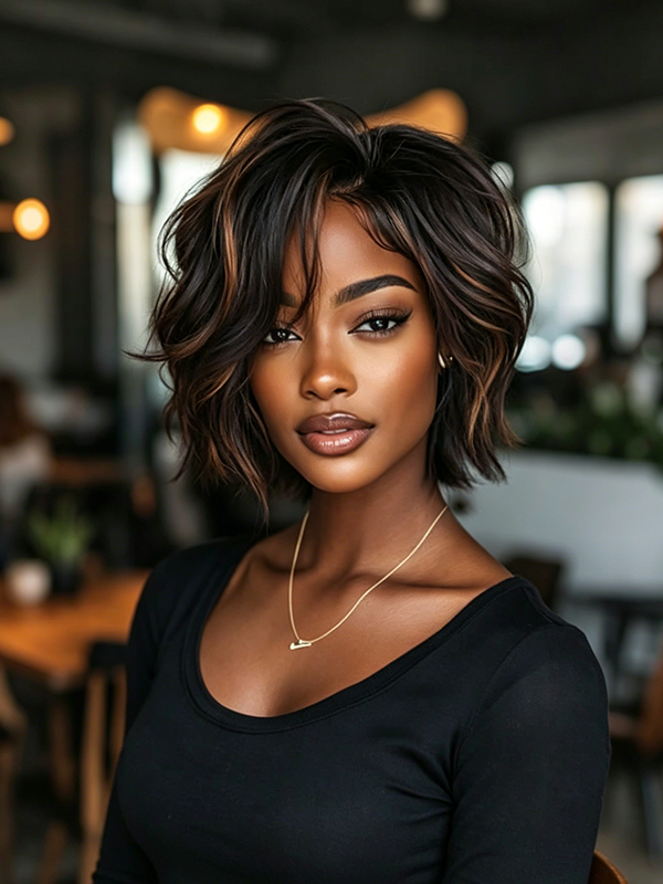 Pixie Cut Short Wave Wigs Glueless Wear and Go Wigs for Black Women