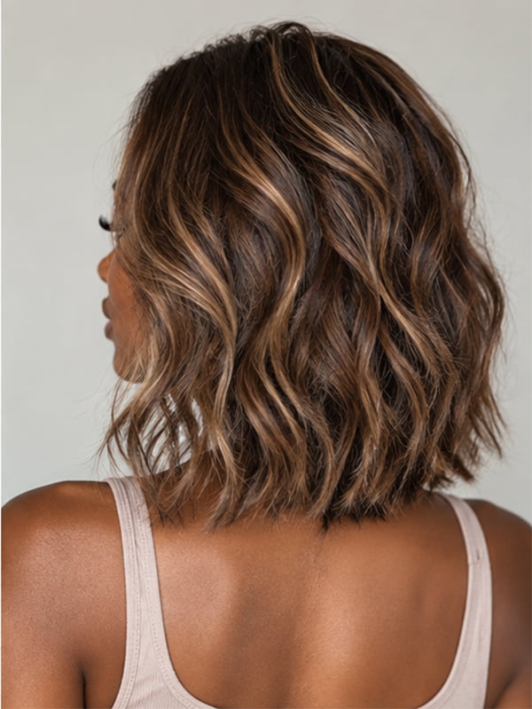 Pixie Cut Wavy Short Human Hair Wig Bob Wig