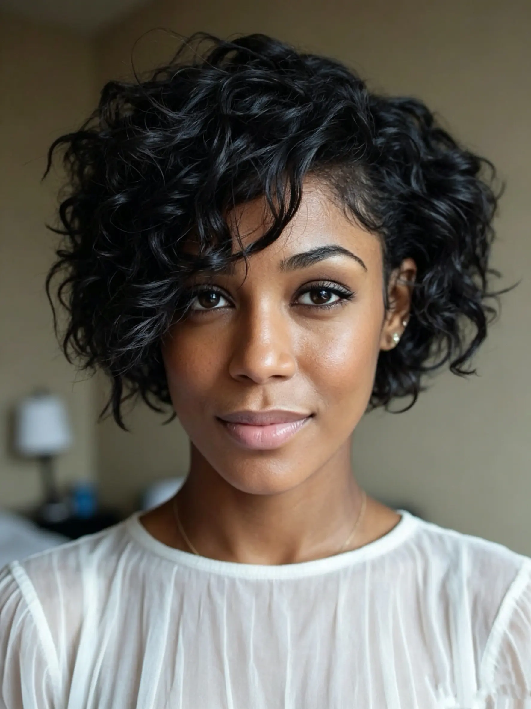 Ready to Go Curly Wigs Natural Look Beginner Friendly Bob Wig for Black Women