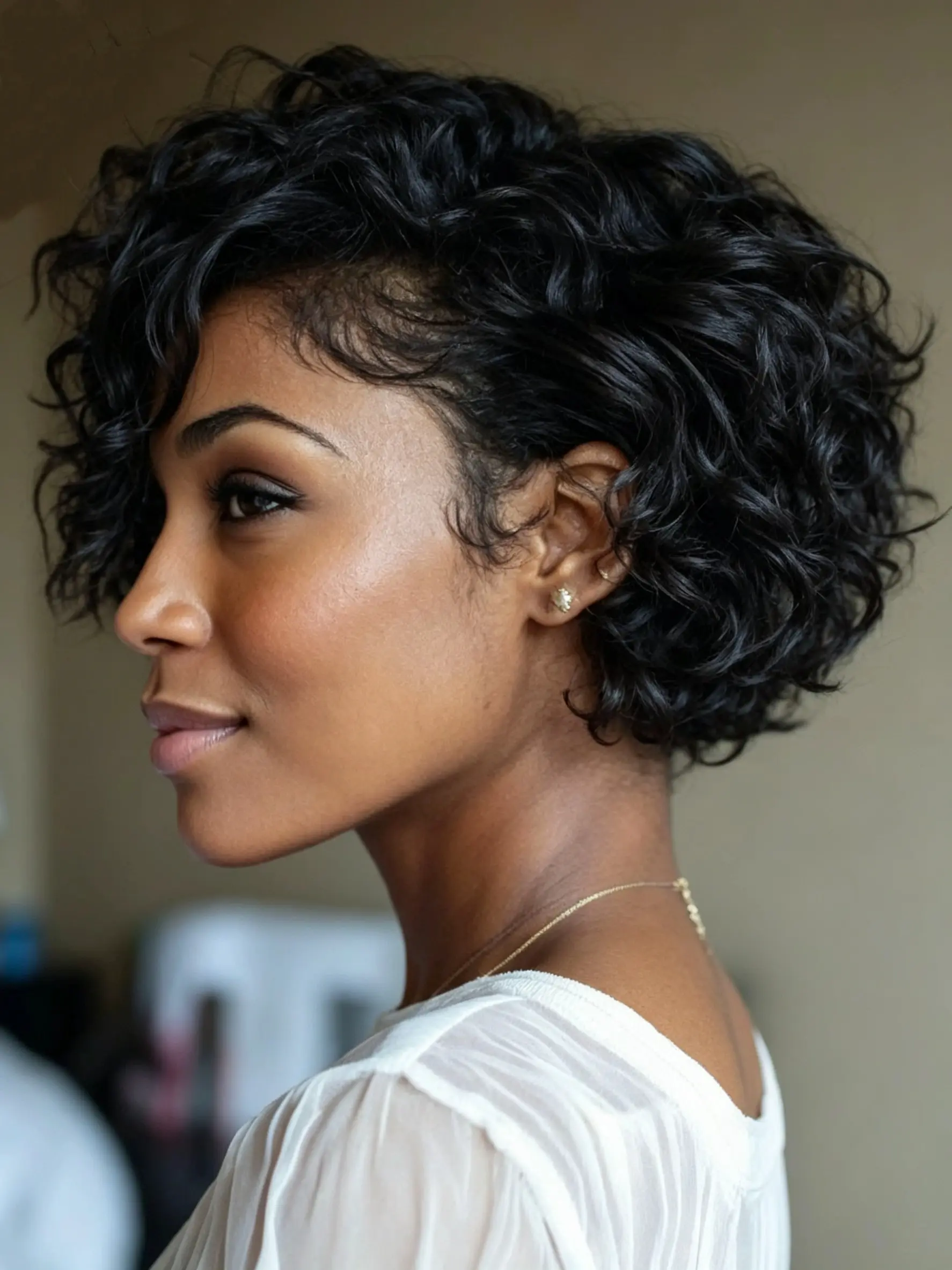 Ready to Go Curly Wigs Natural Look Beginner Friendly Bob Wig for Black Women