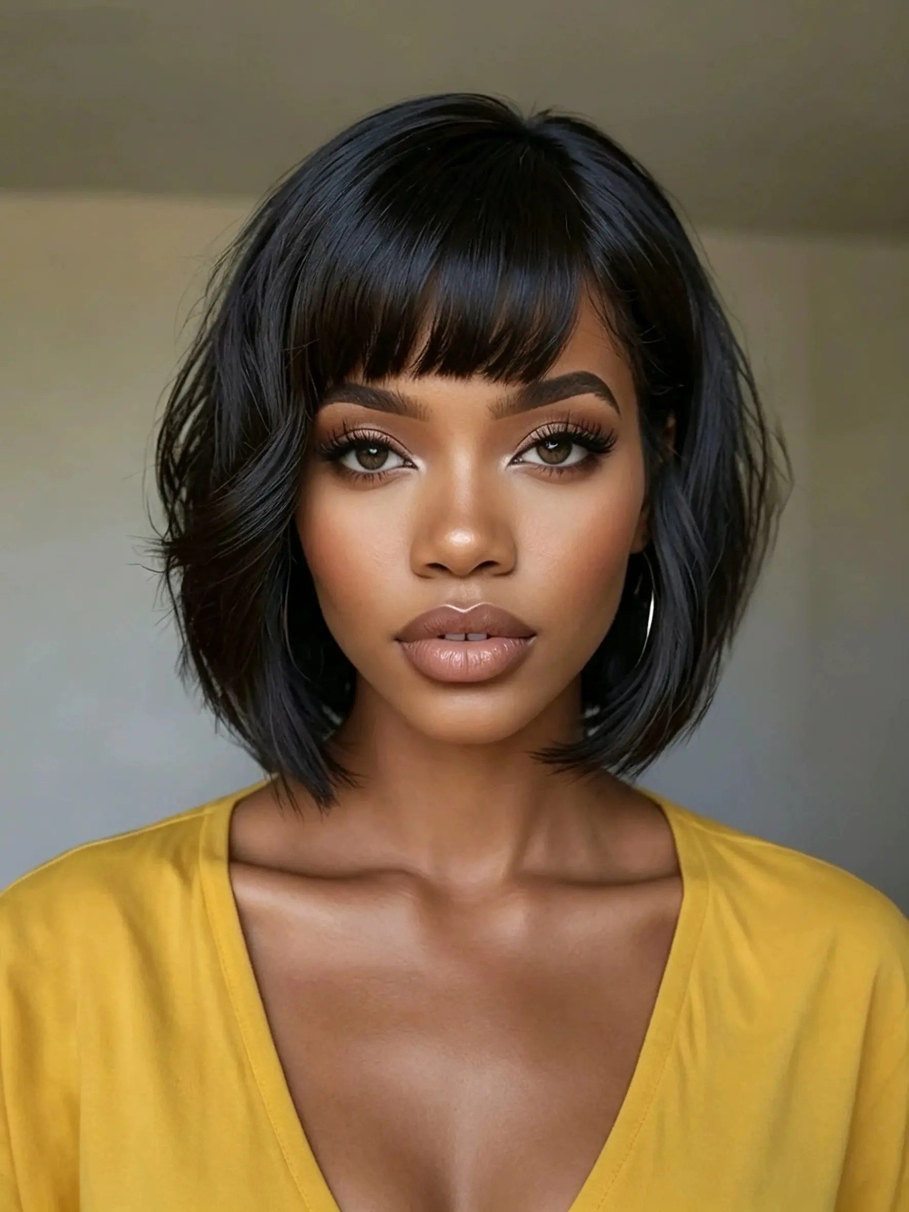 Ready to Wear Bang Wig for Beginner Real Human Hair Wig