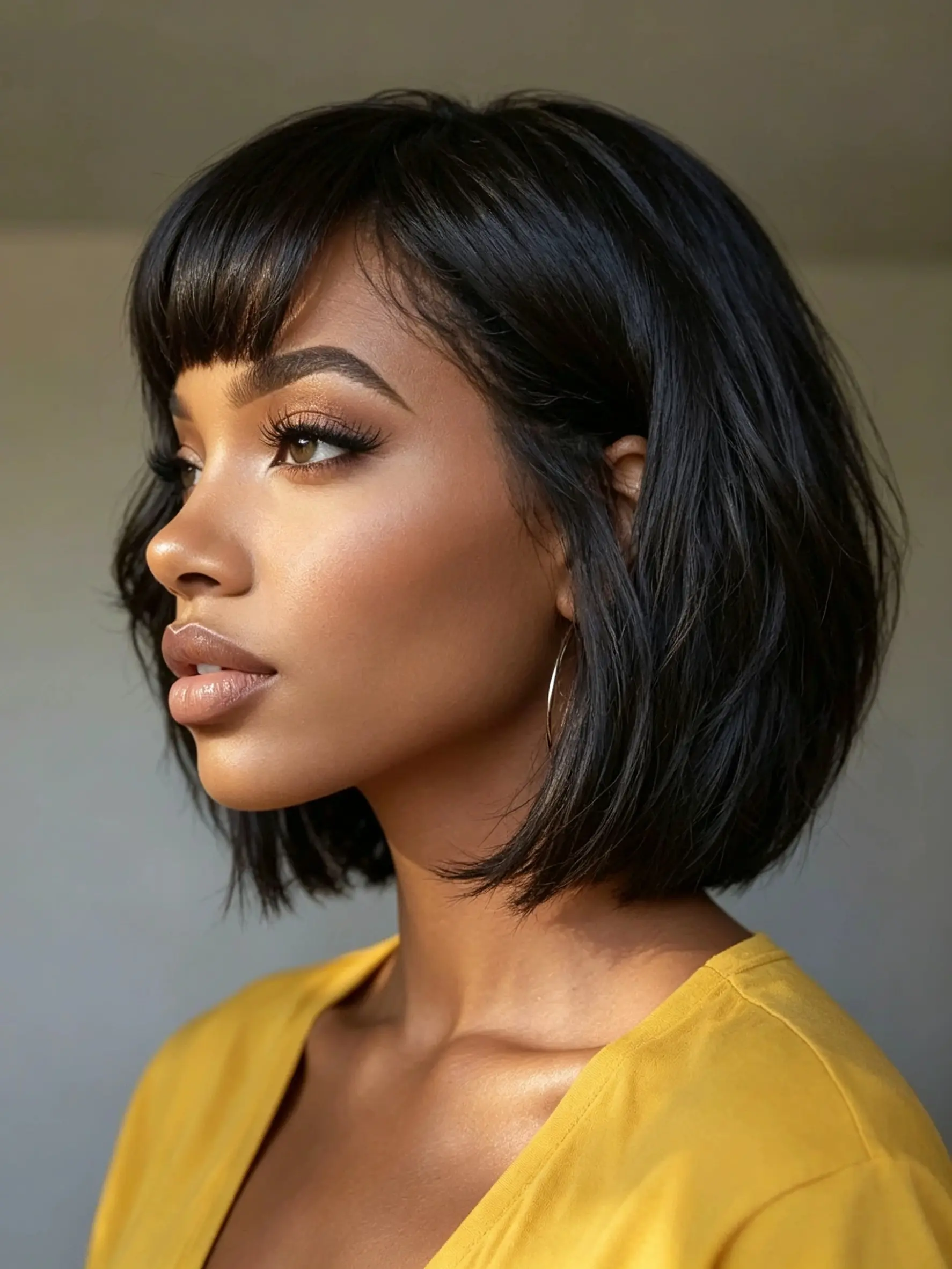 Ready to Wear Bang Wig for Beginner Real Human Hair Wig