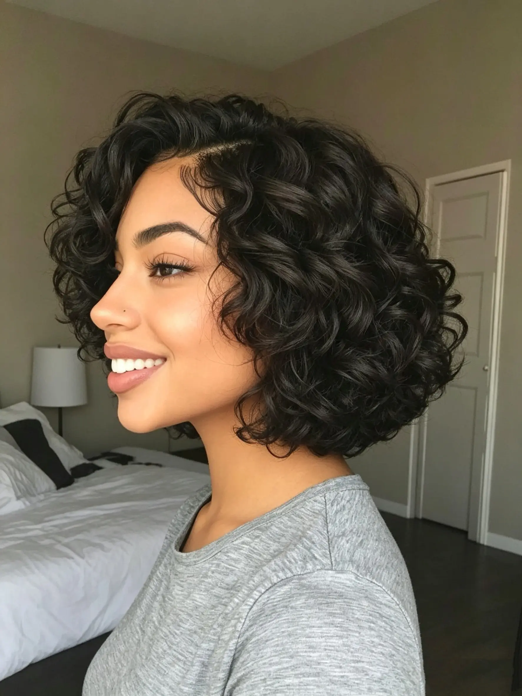 Glueless Short Curly Wigs Pre Plucked Beginner Friendly Short Wig for Black Women