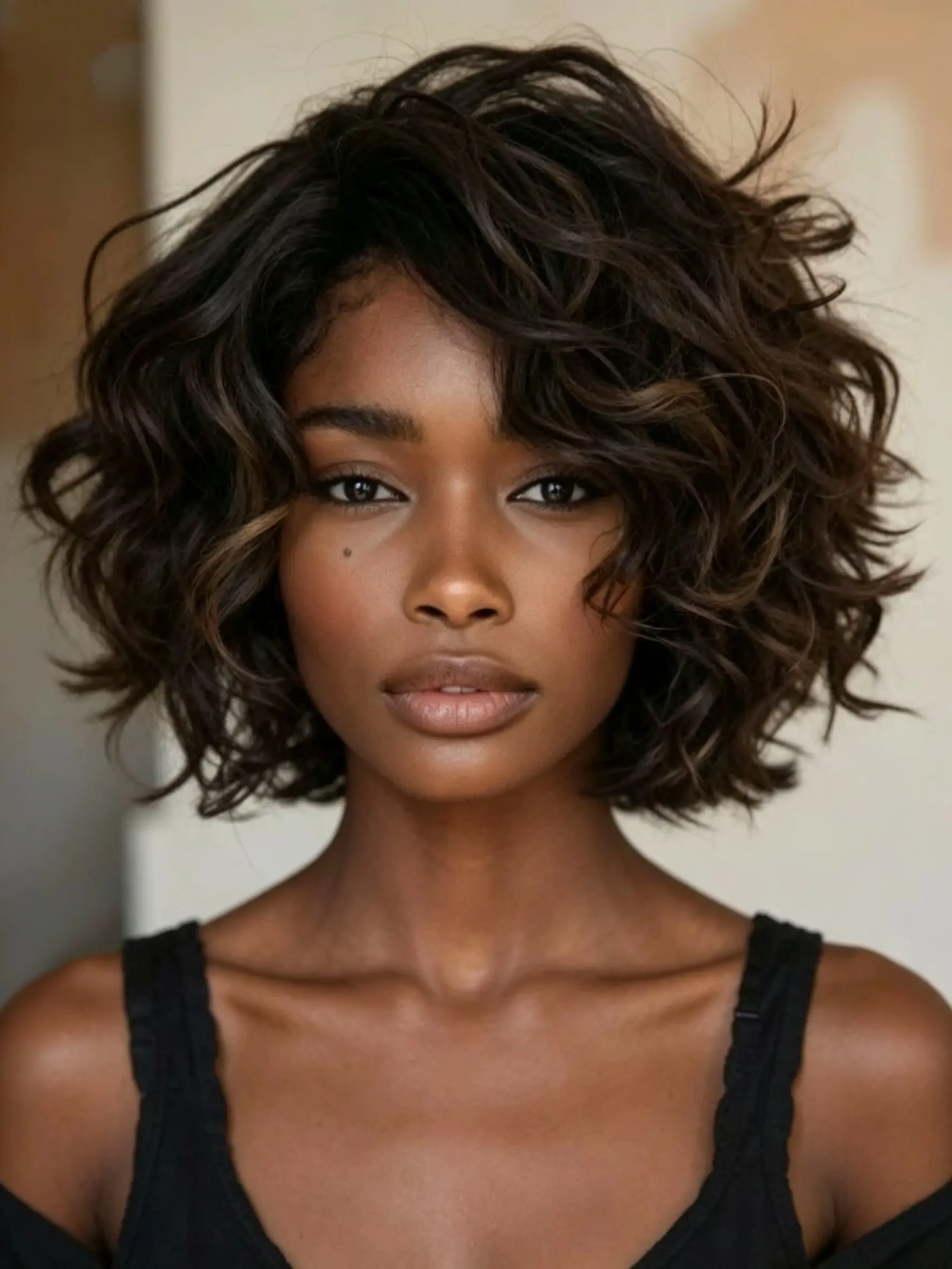 Ready to Wear Dark Brown Short Wave Bang Wig Real Human Hair Wig