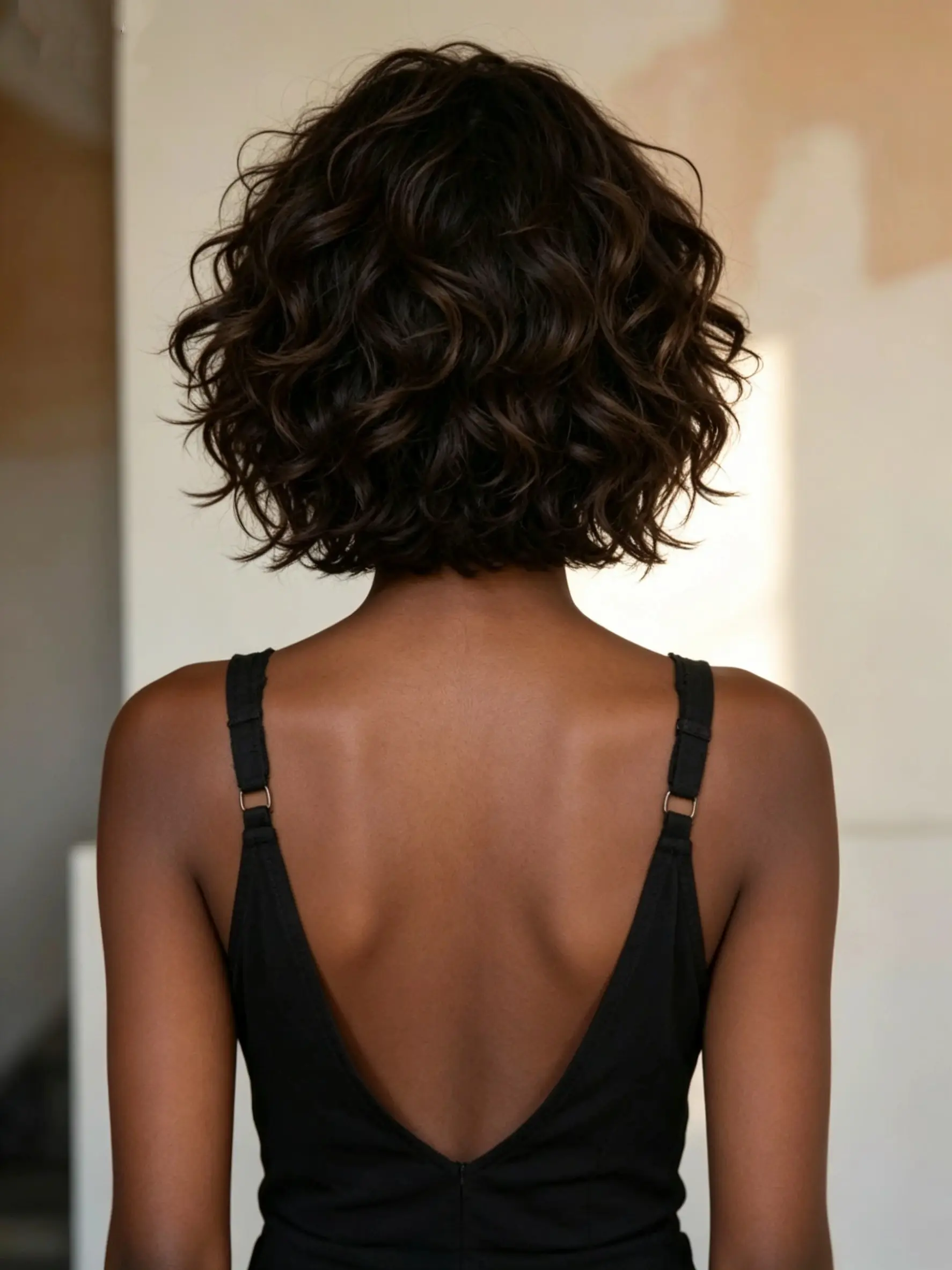 Ready to Wear Dark Brown Short Wave Bang Wig Real Human Hair Wig
