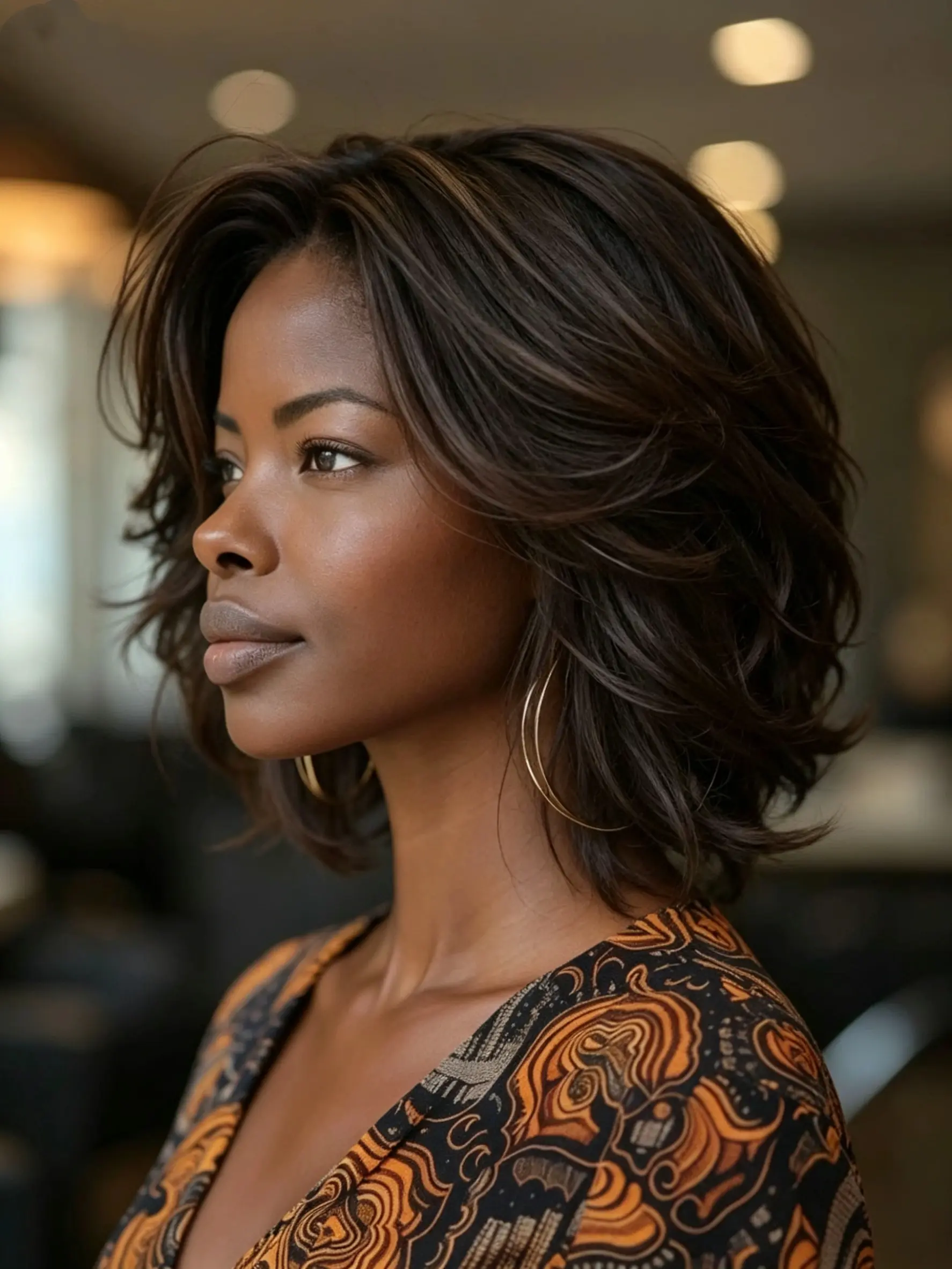 Ready to Wear Layered Short Wave Wig Shoulder Length Glueless Human Hair Wig