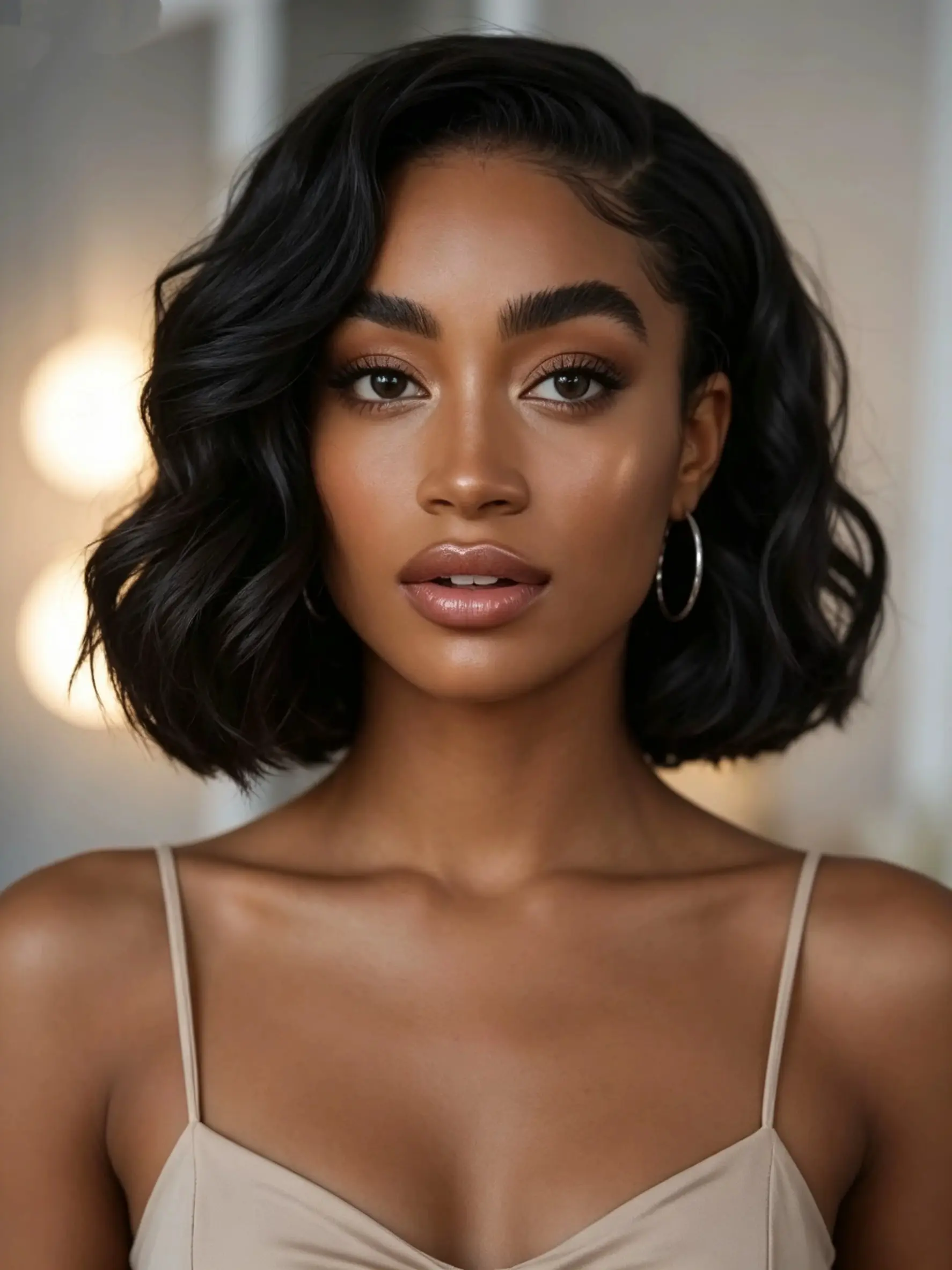 Ready to Wear Natural Hairline Body Wave Wig Shoulder Length Human Hair Wig