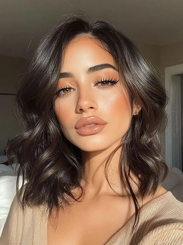 Ready to Wear Wig Elegant Bob Wigs With Side Part Wavy Hairstyles Pre Cut Lace Human Hair Wigs