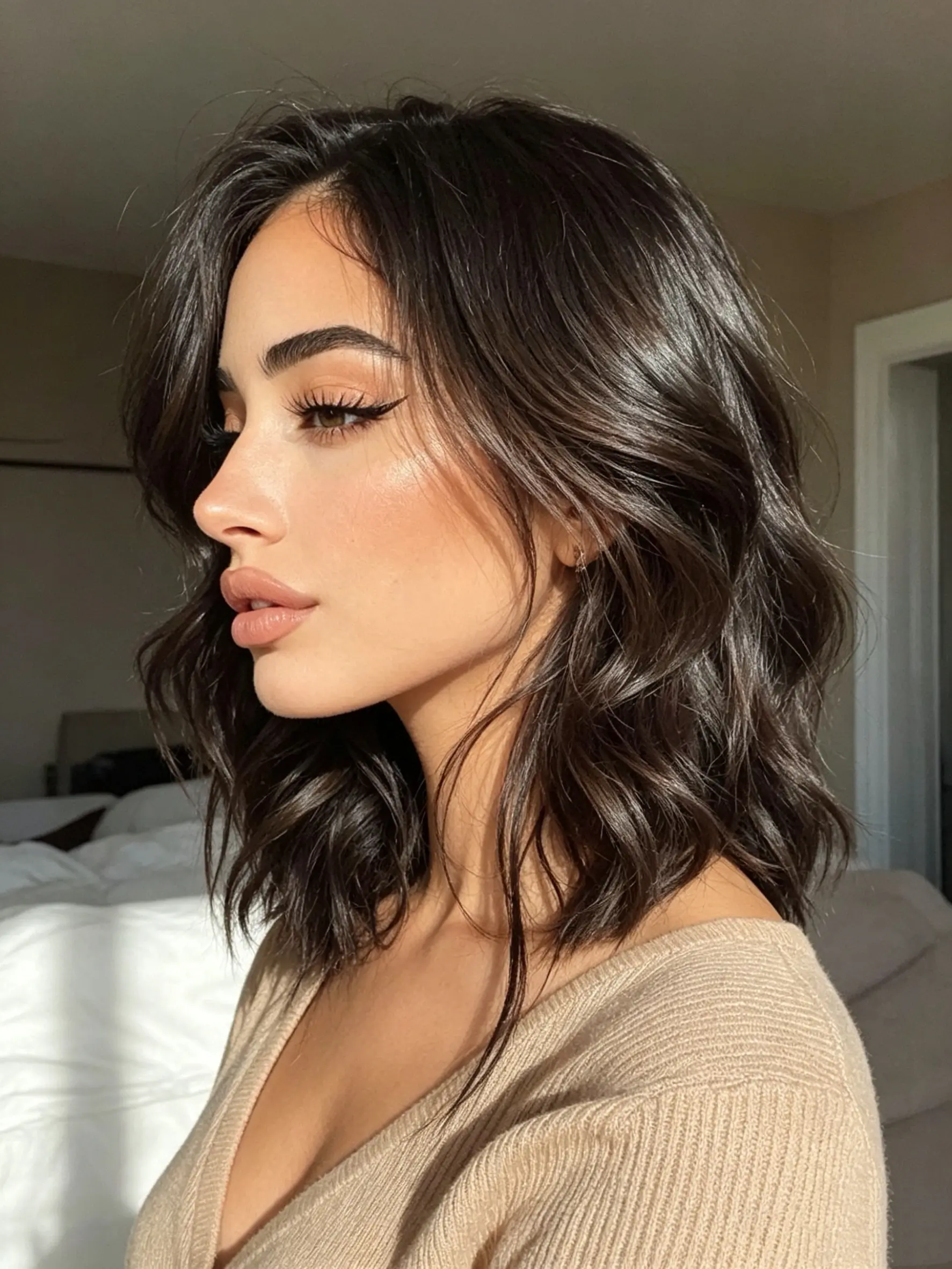 Ready to Wear Wig Elegant Bob Wigs With Side Part Wavy Hairstyles Pre Cut Lace Human Hair Wigs
