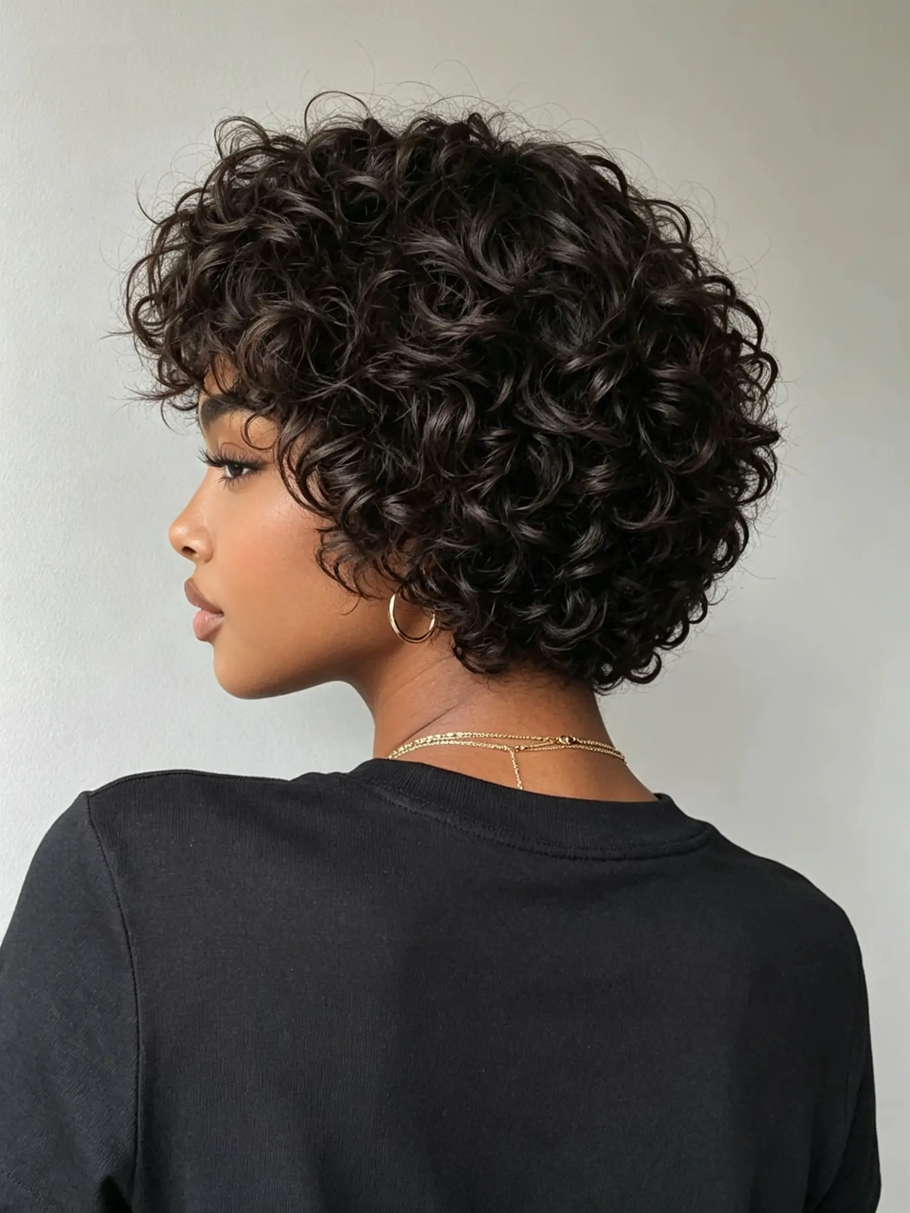 Ready to Wear Wig Pixie Cut Short Curly Wig Machine Made Human Hair Wigs