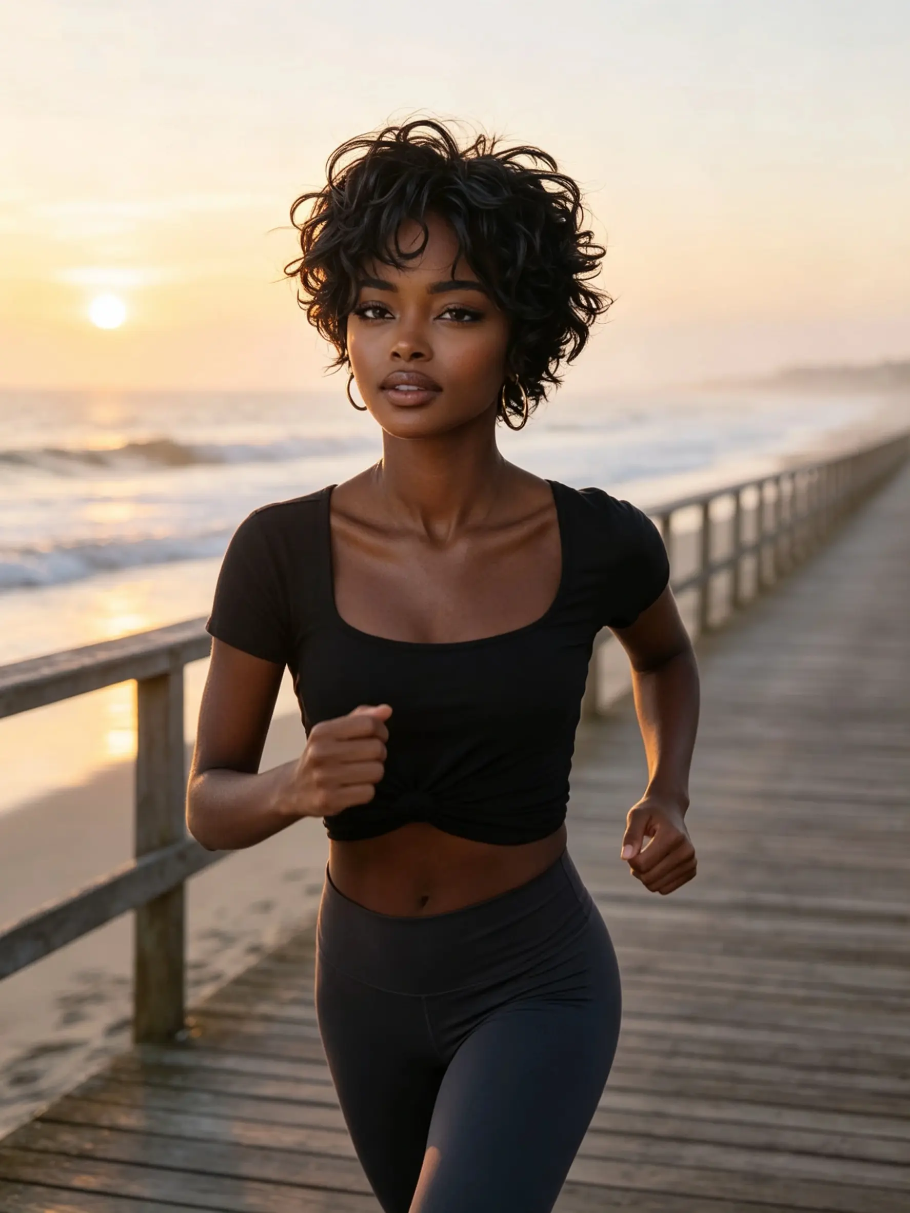 Throw On Wigs Pixie Cut Glueless Curly Wig Pre Plucked for Black Women
