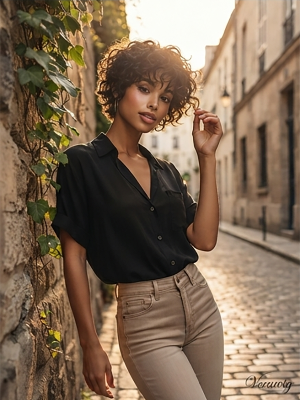 Verawig Short Curly Wear & Go Machine Made Human Hair Wig