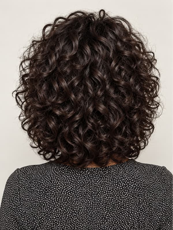 Wear and Go Bouncy Curly Bob Wig Beginner Friendly Brown Hair